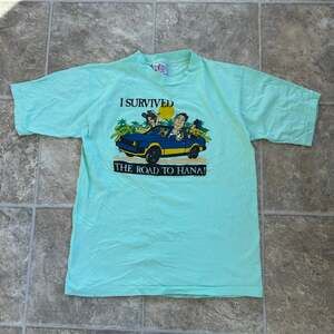 Vintage 1985 I Survived The Road To Hana Maui Hawaii Single Stitch T-Shirt